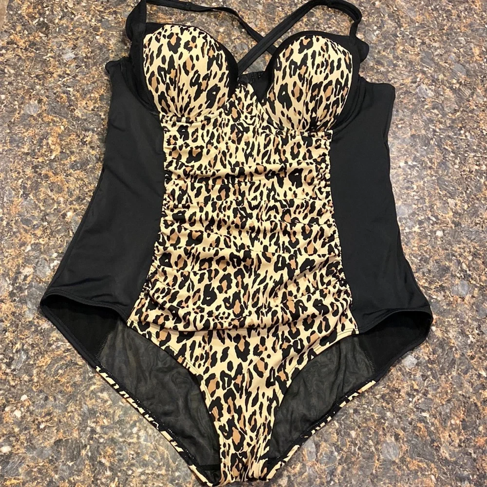 Torrid animal print swimsuit